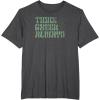 imageStar Wars Earth Day Yoda Groovy Font Think Green Always TShirtDark Heather Grey