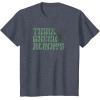 imageStar Wars Earth Day Yoda Groovy Font Think Green Always TShirtHeather Blue