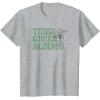 imageStar Wars Earth Day Yoda Groovy Font Think Green Always TShirtHeather Grey