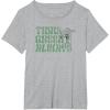 imageStar Wars Earth Day Yoda Groovy Font Think Green Always TShirtHeather Grey