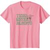 imageStar Wars Earth Day Yoda Groovy Font Think Green Always TShirtPink