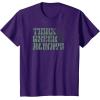 imageStar Wars Earth Day Yoda Groovy Font Think Green Always TShirtPurple