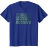 imageStar Wars Earth Day Yoda Groovy Font Think Green Always TShirtRoyal Blue