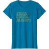 imageStar Wars Earth Day Yoda Groovy Font Think Green Always TShirtSapphire Blue