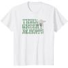 imageStar Wars Earth Day Yoda Groovy Font Think Green Always TShirtWhite