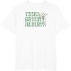 imageStar Wars Earth Day Yoda Groovy Font Think Green Always TShirtWhite