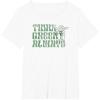 imageStar Wars Earth Day Yoda Groovy Font Think Green Always TShirtWhite