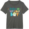 imageStar Wars Grogu Mandalorian Toon Brother of the Birthday Boy TShirtAsphalt Grey