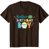 imageStar Wars Grogu Mandalorian Toon Brother of the Birthday Boy TShirtBrown