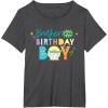 imageStar Wars Grogu Mandalorian Toon Brother of the Birthday Boy TShirtDark Heather Grey