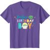 imageStar Wars Grogu Mandalorian Toon Brother of the Birthday Boy TShirtPurple Heather