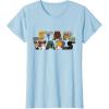 imageStar Wars Logo Kawaii MultiCharacter TShirtBaby Blue
