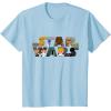 imageStar Wars Logo Kawaii MultiCharacter TShirtBaby Blue