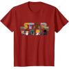 imageStar Wars Logo Kawaii MultiCharacter TShirtCranberry Red