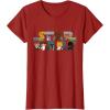 imageStar Wars Logo Kawaii MultiCharacter TShirtCranberry Red