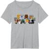imageStar Wars Logo Kawaii MultiCharacter TShirtHeather Grey