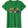 imageStar Wars Logo Kawaii MultiCharacter TShirtKelly Green