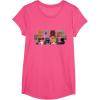 imageStar Wars Logo Kawaii MultiCharacter TShirtPink Heather