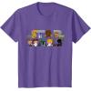 imageStar Wars Logo Kawaii MultiCharacter TShirtPurple Heather