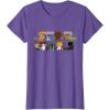 imageStar Wars Logo Kawaii MultiCharacter TShirtPurple Heather
