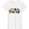 imageStar Wars Logo Kawaii MultiCharacter TShirtWhite