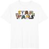 imageStar Wars Logo Kawaii MultiCharacter TShirtWhite