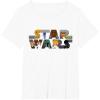 imageStar Wars Logo Kawaii MultiCharacter TShirtWhite