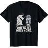 imageStar Wars Princess Leia R2D2 Youre My Only Hope Retro TShirtBlack