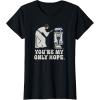 imageStar Wars Princess Leia R2D2 Youre My Only Hope Retro TShirtBlack