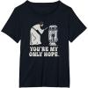 imageStar Wars Princess Leia R2D2 Youre My Only Hope Retro TShirtBlack