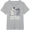 imageStar Wars Princess Leia R2D2 Youre My Only Hope Retro TShirtHeather Grey