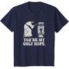 imageStar Wars Princess Leia R2D2 Youre My Only Hope Retro TShirtNavy Blue