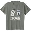 imageStar Wars Princess Leia R2D2 Youre My Only Hope Retro TShirtOlive Heather