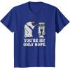 imageStar Wars Princess Leia R2D2 Youre My Only Hope Retro TShirtRoyal Blue