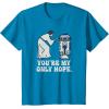 imageStar Wars Princess Leia R2D2 Youre My Only Hope Retro TShirtSapphire Blue