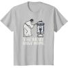 imageStar Wars Princess Leia R2D2 Youre My Only Hope Retro TShirtSilver Grey