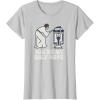 imageStar Wars Princess Leia R2D2 Youre My Only Hope Retro TShirtSilver Grey