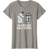 imageStar Wars Princess Leia R2D2 Youre My Only Hope Retro TShirtSlate Grey