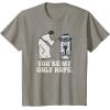 imageStar Wars Princess Leia R2D2 Youre My Only Hope Retro TShirtSlate Grey