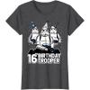 imageStar Wars Stormtrooper Party Hats Trio 16th Birthday Trooper TShirtDark Heather Grey