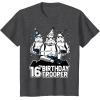 imageStar Wars Stormtrooper Party Hats Trio 16th Birthday Trooper TShirtDark Heather Grey