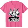 imageStar Wars Stormtrooper Party Hats Trio 16th Birthday Trooper TShirtPink Heather