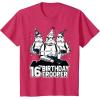 imageStar Wars Stormtrooper Party Hats Trio 16th Birthday Trooper TShirtRed Heather