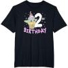 imageStar Wars The Mandalorian Grogu 2nd Birthday Ice Cream Cone TShirtBlack