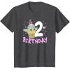 imageStar Wars The Mandalorian Grogu 2nd Birthday Ice Cream Cone TShirtDark Heather Grey