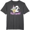 imageStar Wars The Mandalorian Grogu 2nd Birthday Ice Cream Cone TShirtDark Heather Grey