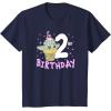 imageStar Wars The Mandalorian Grogu 2nd Birthday Ice Cream Cone TShirtNavy Blue