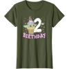 imageStar Wars The Mandalorian Grogu 2nd Birthday Ice Cream Cone TShirtOlive Green