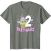 imageStar Wars The Mandalorian Grogu 2nd Birthday Ice Cream Cone TShirtOlive Heather