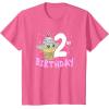 imageStar Wars The Mandalorian Grogu 2nd Birthday Ice Cream Cone TShirtPink Heather